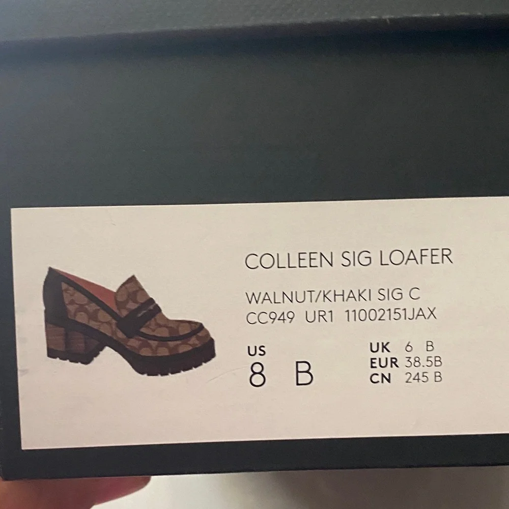 Coach Brown Patterned Loafers - Picture 5 of 5